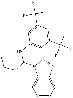 N1-[1-(1H-1,2,3-benzotriazol-1-yl)butyl]-3,5-di(trifluoromethyl)aniline 结构式