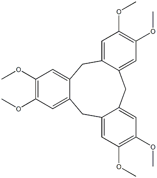 2,3,7,8,12,13-hexamethoxy-10,15-dihydro-5H-tribenzo[a,d,g]cyclononene 结构式