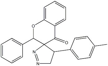 4',5'-dihydro-4'-(4-methylphenyl)-2-phenyl-spiro[2H-1-benzopyran-3(4H),3'-[3H]pyrazol]-4-one 结构式