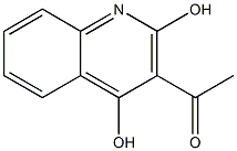 1-(2,4-dihydroxyquinolin-3-yl)ethan-1-one 结构式