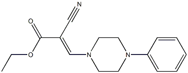 ethyl (E)-2-cyano-3-(4-phenylpiperazino)-2-propenoate 结构式