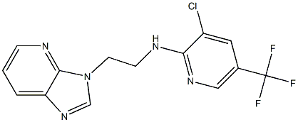 3-chloro-N-[2-(3H-imidazo[4,5-b]pyridin-3-yl)ethyl]-5-(trifluoromethyl)-2-pyridinamine 结构式