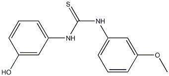 N-(3-hydroxyphenyl)-N'-(3-methoxyphenyl)thiourea 结构式