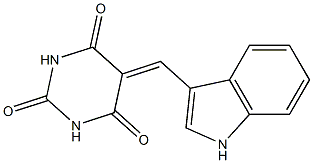 5-(1H-indol-3-ylmethylidene)hexahydropyrimidine-2,4,6-trione 结构式