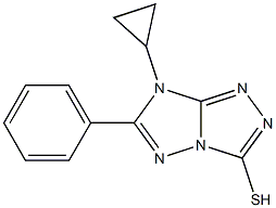 7-cyclopropyl-6-phenyl-7H-[1,2,4]triazolo[4,3-b][1,2,4]triazole-3-thiol 结构式