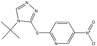 2-{[4-(tert-butyl)-4H-1,2,4-triazol-3-yl]thio}-5-nitropyridine 结构式