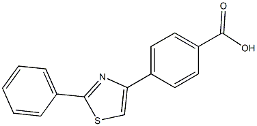 4-(2-phenyl-1,3-thiazol-4-yl)benzenecarboxylic acid 结构式