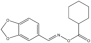 5-({[(cyclohexylcarbonyl)oxy]imino}methyl)-1,3-benzodioxole 结构式