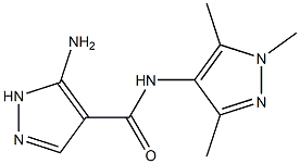 N4-(1,3,5-trimethyl-1H-pyrazol-4-yl)-5-amino-1H-pyrazole-4-carboxamide 结构式