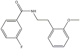 3-fluoro-N-(2-methoxyphenethyl)benzenecarboxamide 结构式