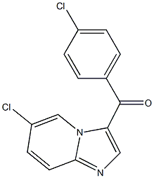 (6-chloroimidazo[1,2-a]pyridin-3-yl)(4-chlorophenyl)methanone 结构式