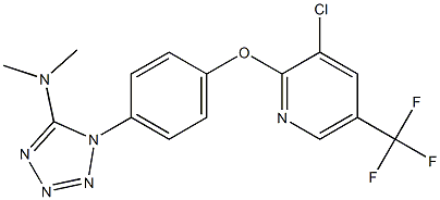 1-(4-{[3-chloro-5-(trifluoromethyl)-2-pyridinyl]oxy}phenyl)-N,N-dimethyl-1H-1,2,3,4-tetraazol-5-amine 结构式