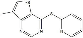 7-methyl-4-(2-pyridylthio)thieno[3,2-d]pyrimidine 结构式