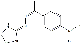 2-{2-[1-(4-nitrophenyl)ethylidene]hydrazono}imidazolidine 结构式