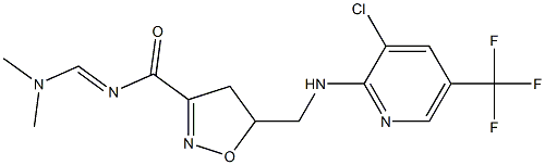 5-({[3-chloro-5-(trifluoromethyl)-2-pyridinyl]amino}methyl)-N-[(dimethylamino)methylene]-4,5-dihydro-3-isoxazolecarboxamide 结构式