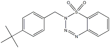 2-[4-(tert-butyl)benzyl]-1lambda~6~,2,3,4-benzothiatriazine-1,1(2H)-dione 结构式
