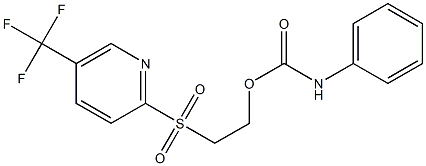 2-{[5-(trifluoromethyl)-2-pyridyl]sulfonyl}ethyl N-phenylcarbamate 结构式