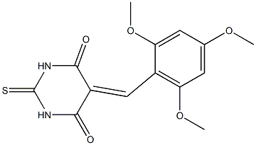 2-thioxo-5-(2,4,6-trimethoxybenzylidene)hexahydropyrimidine-4,6-dione 结构式