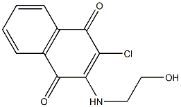 2-chloro-3-[(2-hydroxyethyl)amino]-1,4-dihydronaphthalene-1,4-dione 结构式