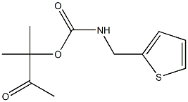 1,1-dimethyl-2-oxopropyl N-(2-thienylmethyl)carbamate 结构式