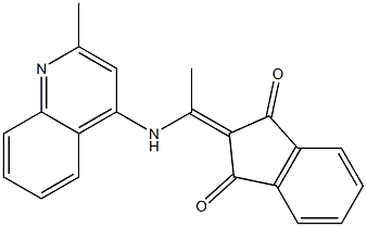 2-{1-[(2-methyl-4-quinolinyl)amino]ethylidene}-1H-indene-1,3(2H)-dione 结构式