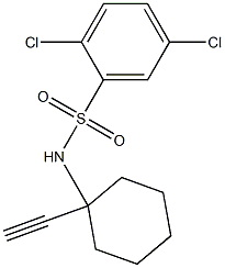 N1-(1-eth-1-ynylcyclohexyl)-2,5-dichlorobenzene-1-sulfonamide 结构式