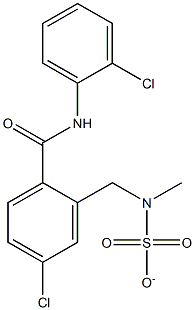 5-chloro-2-[(2-chloroanilino)carbonyl]phenyl-N,N-dimethylsulfamate 结构式