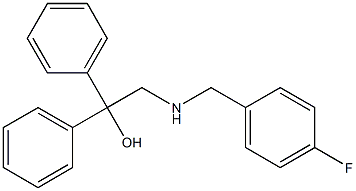 2-[(4-fluorobenzyl)amino]-1,1-diphenyl-1-ethanol 结构式