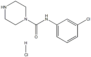 N-(3-chlorophenyl)piperazine-1-carboxamide hydrochloride 结构式