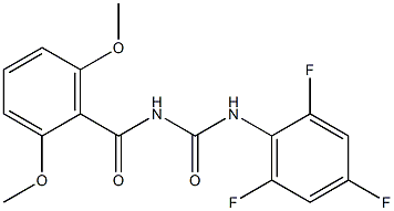 N-(2,6-dimethoxybenzoyl)-N'-(2,4,6-trifluorophenyl)urea 结构式