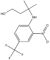 3-methyl-3-[2-nitro-4-(trifluoromethyl)anilino]butan-1-ol 结构式