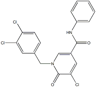5-chloro-1-(3,4-dichlorobenzyl)-6-oxo-N-phenyl-1,6-dihydro-3-pyridinecarboxamide 结构式