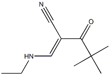 (E)-2-(2,2-dimethylpropanoyl)-3-(ethylamino)-2-propenenitrile 结构式