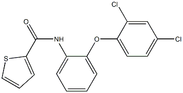 N2-[2-(2,4-dichlorophenoxy)phenyl]thiophene-2-carboxamide 结构式