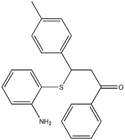 3-[(2-aminophenyl)thio]-3-(4-methylphenyl)-1-phenylpropan-1-one 结构式