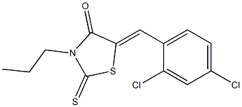 5-(2,4-dichlorobenzylidene)-3-propyl-2-thioxo-1,3-thiazolan-4-one 结构式