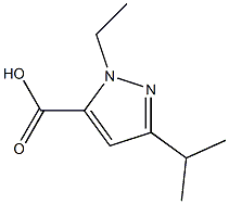 1-ethyl-3-isopropyl-1H-pyrazole-5-carboxylic acid 结构式