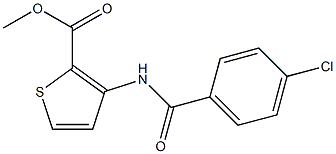 methyl 3-[(4-chlorobenzoyl)amino]thiophene-2-carboxylate 结构式
