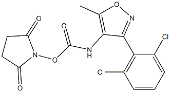 2,5-dioxotetrahydro-1H-pyrrol-1-yl N-[3-(2,6-dichlorophenyl)-5-methylisoxazol-4-yl]carbamate 结构式