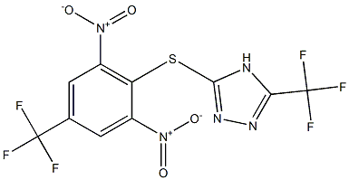 3-{[2,6-dinitro-4-(trifluoromethyl)phenyl]thio}-5-(trifluoromethyl)-4H-1,2, 4-triazole 结构式
