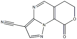 9-oxo-6,9-dihydro-7H-pyrano[4,3-e]pyrazolo[1,5-a]pyrimidine-3-carbonitrile 结构式