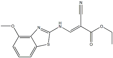 ethyl 2-cyano-3-[(4-methoxy-1,3-benzothiazol-2-yl)amino]acrylate 结构式