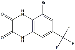 5-bromo-7-(trifluoromethyl)-1,2,3,4-tetrahydroquinoxaline-2,3-dione 结构式