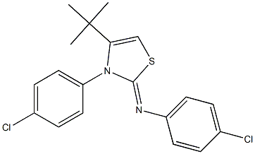 N1-[4-(tert-butyl)-3-(4-chlorophenyl)-2,3-dihydro-1,3-thiazol-2-yliden]-4-chloroaniline 结构式