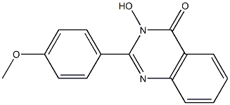 3-hydroxy-2-(4-methoxyphenyl)-4(3H)-quinazolinone 结构式