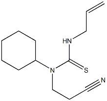 N'-allyl-N-(2-cyanoethyl)-N-cyclohexylthiourea 结构式
