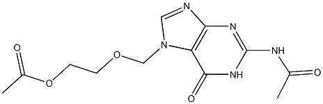 2-{[2-(acetylamino)-6-oxo-6,7-dihydro-1H-purin-7-yl]methoxy}ethyl acetate 结构式