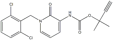 1,1-dimethyl-2-propynyl N-[1-(2,6-dichlorobenzyl)-2-oxo-1,2-dihydro-3-pyridinyl]carbamate 结构式