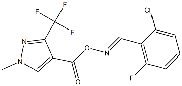 4-[({[(2-chloro-6-fluorophenyl)methylene]amino}oxy)carbonyl]-1-methyl-3-(trifluoromethyl)-1H-pyrazole 结构式