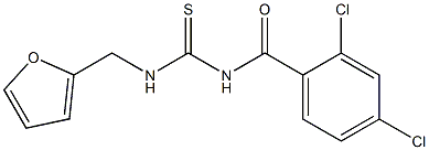 N-(2,4-dichlorobenzoyl)-N'-(2-furylmethyl)thiourea 结构式